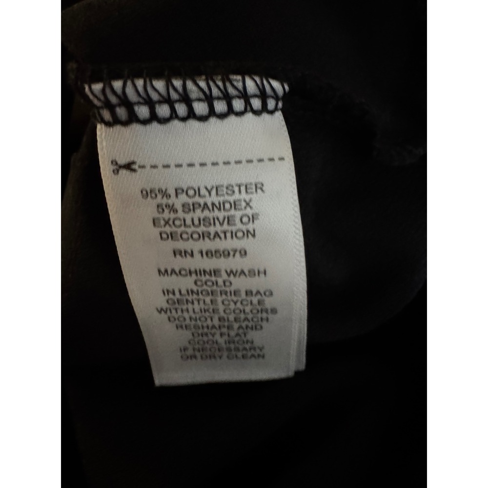 NWT Cable & Gauge Women's Halter Top Jet Black Silver Embellished Neck Sz Medium - Picture 5 of 9
